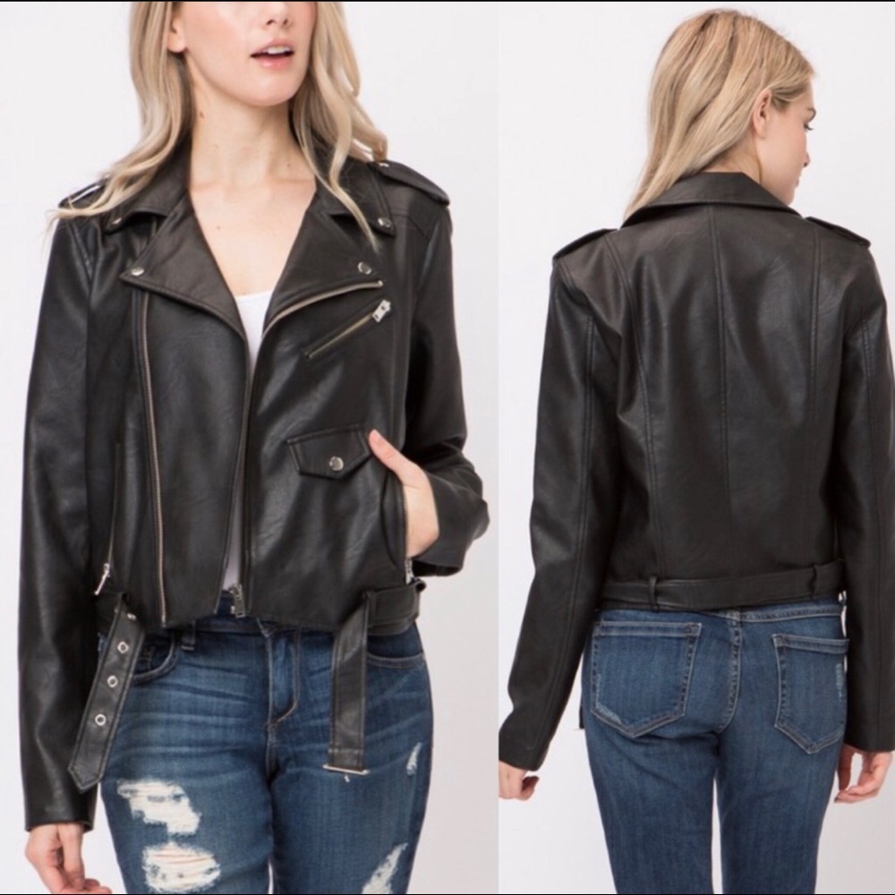 FAUX BIKER JACKET